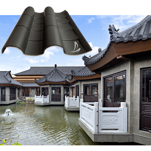 伝統的な建材中国風防水クラシック屋根付き帯状疱疹ゴールデンアンティーク屋根タイル - Product Image 3