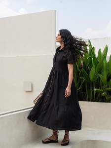 2025 Primavera Verano mujeres respetuoso con el medio ambiente hasta el suelo Casual manga corta suelta ajuste Maxi vestido de alta calidad de gran tamaño - Product Image 6