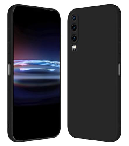 RankOne Shockproof Mobile Phone Case for P30 (6.1" Inches) Soft Silicone TPU Cover-Black