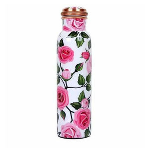 Pure Copper Metal 2L <b>Water</b> <b>Bottle</b> with Lid Good Health Drinkware for School Office <b>Gym</b> Yoga-for Stores - Product Image 6