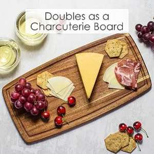 Plateau de service en bois naturel fini personnalisé pour cupcakes salade de fruits plateau/planche de pendaison de crémaillère multifonction pour ustensiles de cuisine - Product Image 3