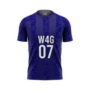 Maillot de football à séchage rapide, impression par sublimation, personnalisé, 100% polyester, col rond, 240g, maillots vierges antibactériens pour hommes adultes - Product Image 5