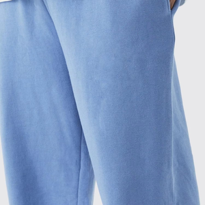 Pantalon de survêtement décontracté 100 % coton, coupe droite, effet empilé, avec broderie personnalisée effet vieilli et délavé, respirant, style vintage, collection 2026 - Product Image 6