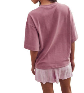 Top Quality Plain <b>Ladies</b> <b>T</b>-<b>shirt</b> Fashion Customized Acid Washed <b>T</b> <b>Shirt</b> For Women O-Neck Heavy Cotton Short Sleeve Oversize - Product Image 6