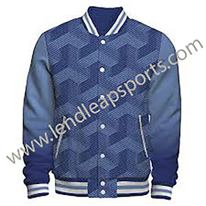 Chaqueta universitaria con logotipo personalizado, Mangas de cuero bordadas, chaqueta negra de béisbol universitario para hombre, chaqueta universitaria Letterman Varisty - Product Image 1