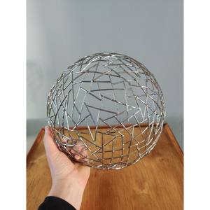 Sculpture Vintage Bol en Fil d'Acier Inoxydable Bol à Fruits Décoratif Bol à Fruits Moderne Personnalisé - Product Image 2