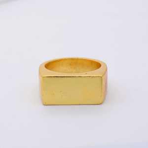 Top vente 18K plaqué or bijoux de doigt pour femmes Unique géométrique signet Texture bague ouverte en laiton massif mode féminine - Product Image 5