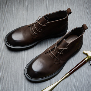 Chaussures décontractées légères avec semelle absorbant la transpiration et structure flexible, chaussures de tous les jours pour hommes, chaussures en cuir - Product Image 4