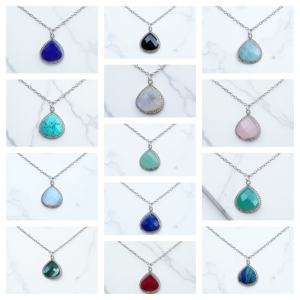 Collar con colgante de piedras preciosas de rubí teñido con forma de corazón de plata 925, dijes colgantes hechos a mano para mujer - Product Image 2