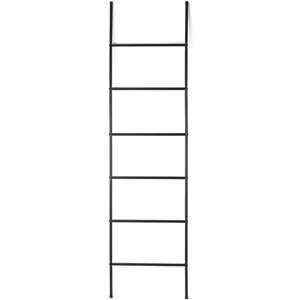 Portasciugamani a scala Jayden a 6 livelli, acciaio nero, MSV - Product Image 2