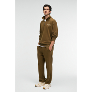 GRIMELANGE CLARENCE Pantalon de survêtement pour homme 100% coton avec cordon de serrage, taille élastiquée, poche arrière et étiquette décorative - Product Image 1