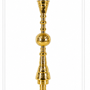 Farida Luxury Gold Brass Glass Egyptian Hookah <b>Deep</b> Hand Engraved Decorative Mini Shisha Fluted Stem Highest Smoking - Product Image 3