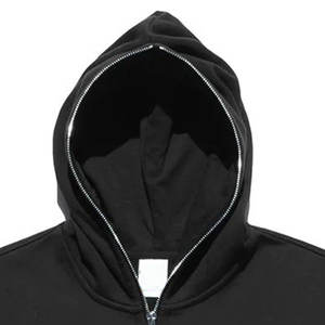 Style tendance personnalisé lavé recadrée fermeture éclair vers le haut Sun Faded Heavyweight GSM 100% coton surdimensionné hommes à capuche - Product Image 4