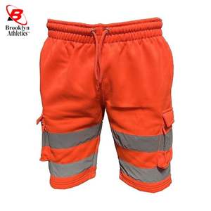 Pantalones cortos de seguridad reflectantes de alta visibilidad Ropa DE TRABAJO Hi Vis Viz Fleece Pantalones cortos para hombre - Product Image 6
