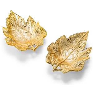 Plateau de feuilles moderne en acier inoxydable pour servir la salade fruits du désert chips alimentaires et plateau de trempette pour la maison restaurants hôtels bar - Product Image 1