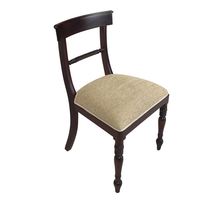 Ensemble de table et 8 chaises de style familial pour restaurant, en bois massif noir naturel, mobilier commercial de luxe pour intérieur, utilisation en centre commercial et hôtel