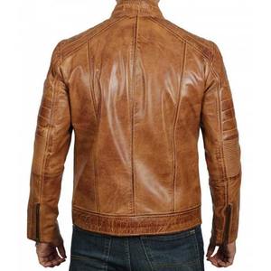 Chaqueta de Cuero para Hombre de Alta Calidad, Chaqueta de Motociclista al por Mayor, Diseño y Logotipo Personalizados, Empaque Premium - Product Image 3