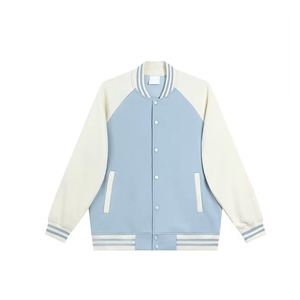 Veste bomber universitaire en laine coupe-vent pour homme, style baseball, col montant, avec doublure matelassée personnalisée, patchs en chenille et lettres - Product Image 1