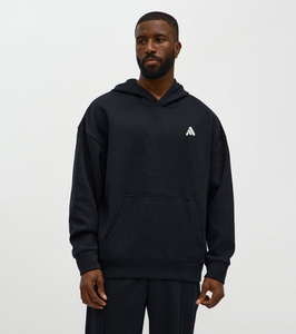 Sweat à capuche oversize à épaules tombantes, fermeture éclair intégrale, en molleton 100% coton, imprimé avec un logo personnalisé, style décontracté d'automne, vente en gros - Product Image 1