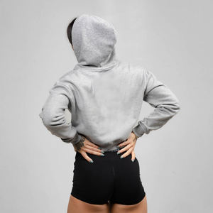Veste à capuche avec fermeture éclair pour femmes Sweatshirts Automne Hiver Polaire Survêtement Jogger Manteau Workout Gym Crop Top - Product Image 3