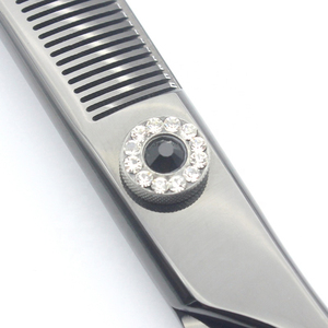 Ocean Blue Titanium Professional Pet Grooming Thinning Scissors <b>Kit</b> 6.5 Inch 440C Stainless Steel - Product Image 5