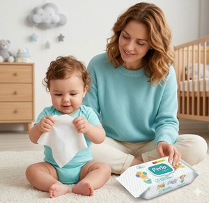 72 lingettes nettoyantes jetables non tissées pour bébés, lingettes pour l'incontinence des personnes âgées, qualité supérieure, écologiques, biodégradables, antibactériennes - Product Image 4