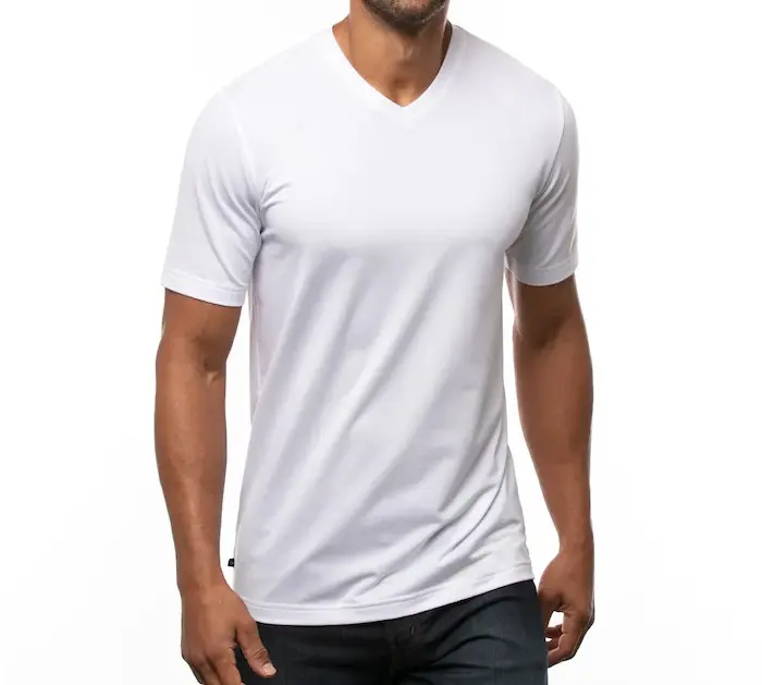 남자의 사용자 정의 하이 퀄리티 빠른 건조 V 넥 티셔츠 남자 화이트 면 빈 인쇄 사용자 정의 로고 티셔츠