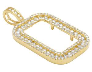 Diamant de Moissanite VVS de taille ronde personnalisé S925 pendentif de mémoire de photo en argent bijoux fins pour hommes femmes - Product Image 2