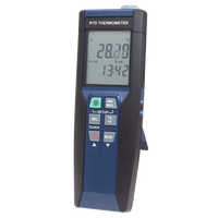 Thermomètre numérique à résistance au platine TECPEL DTM-385 PT100 - Plage de -100°C à 400°C - Précision de 0,05% - 99 températures
