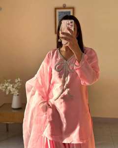 ชุดสูทสงคราม Farsi Salwar สุดพิเศษสำหรับ2025มีลูกปัดอยู่ในสี่สีที่สวยงาม - Product Image 3