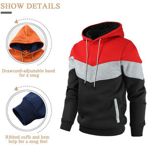 Vente en gros, top ventes sur mesure, sweat à capuche sport hiver couleur unie 100% coton, pull, sweat à capuche, grande taille - Product Image 3