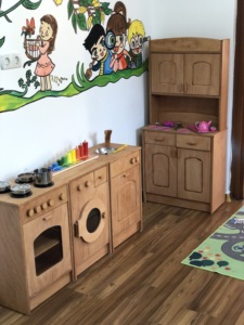 Montessori <b>Wooden</b> Preschool Kids <b>Kitchen</b> Cooking Play Pretend Sets Natural Surface <b>Kitchen</b> Range for Kids Role <b>Toys</b> - Product Image 4