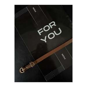Long, Thin Women's <b>Belt</b> with Gold Buckle, Suitable for Jackets, Shirts, and <b>Dresses</b>. - Tan - Product Image 4