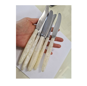 Couteau à beurre en acier nickelé avec nouvelle poignée en incrustation d'os Personnaliser le logo et le design Couteau à beurre cuillère en acier miroir - Product Image 2