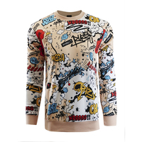 Prix de gros – Sweat-shirt homme automne à sublimation, design logo personnalisé, essentiel, anti-rétrécissement, 100 % coton biologique, coupe oversize
