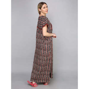 Camisón de Algodón a Rayas para Mujer Evolve, con Cierre de Botones, Transpirable y con Ribete de Encaje Romántico - Product Image 6