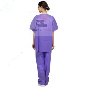 ชุดเครื่องแบบทางการแพทย์สำหรับผู้ป่วยชุดสครับและชุดสครับผ้านอนวูฟเวนสำหรับพยาบาลในโรงพยาบาล - Product Image 4