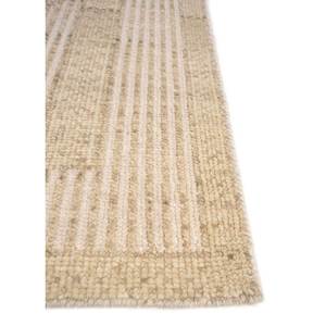 Grand tapis en laine noué à la main, motif géométrique et abstrait thym ivoire, pour entrée, couloir et maison - LCA-844 - Product Image 4