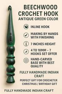 wooden <b>crochet</b> hook <b>set</b> <b>for</b> <b>beginners</b> and professionals handcrafted wooden <b>crochet</b> hook <b>set</b> with storage case at low cost - Product Image 2