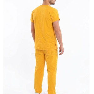 Uniforme d'hôpital pour hommes à quatre poches avec tissu extensible respirant et pantalon de travail à cordon de serrage réglable pour une liberté de mouvement facile - Product Image 5