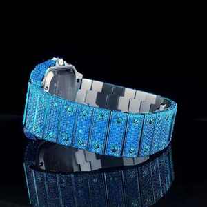 นาฬิกาข้อมือผู้ชายคุณภาพสูง ระบบอัตโนมัติ กันน้ำ กระจกอะนาล็อก สายสแตนเลส สไตล์ฮิปฮอป ตกแต่งแบบเต็มหน้าปัด - Product Image 3