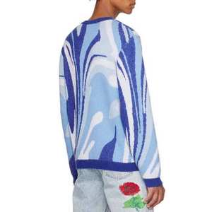 Suéter de Cuello Redondo Personalizable con Estampado, Lana y Cachemira, Estilo Vintage con Logotipo Frontal, para Hombre, Invierno, Antiarrugas, Secado Rápido - Product Image 2