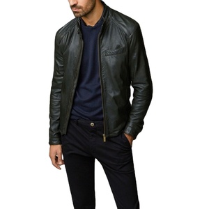 Chaqueta Bomber de cuero para hombre-Chaqueta de cuero de vaca de alta calidad, elegante y cómoda para cada temporada para hombres - Product Image 1