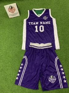 Maillot de basket-ball col en V personnalisé pour hommes, impression par sublimation pure, haut d'uniforme de basket-ball en maille grande taille - Product Image 3