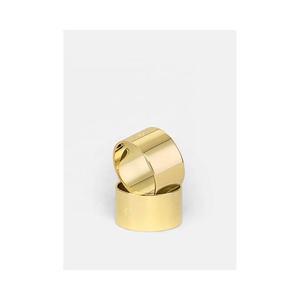 แหวนรองผ้าเช็ดปากทองเหลืองแบบตะวันตกแหวนรองผ้าเช็ดปากชุบทองแผ่นทองเหลืองทรงกลมหนาดีไซน์ใหม่ทำด้วยมือ - Product Image 1