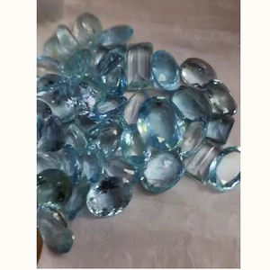 44 Pcs d'Aigue-Marine Naturelle 10mm à 14mm Ovale Octogone Facet 118 Cts Lot Iroc Ventes Haute Qualité Gemstone Cut US $178 pour tous - Product Image 3