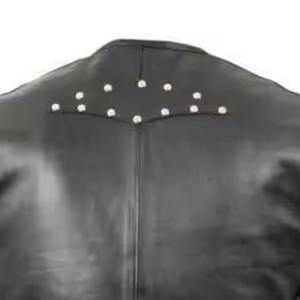 Nouveau gilet en cuir de moto respirant et imprimé pour homme, veste sans manches - Logo personnalisable - Product Image 6