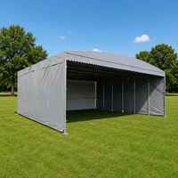 Abri de voiture rétractable manuel en alliage d'aluminium, imperméable et portable, pour garage, barbecue et salons professionnels