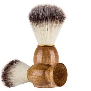 Synthetic Hair Milky White Resin Handle Men's Shaving Brushes - Product Image 2