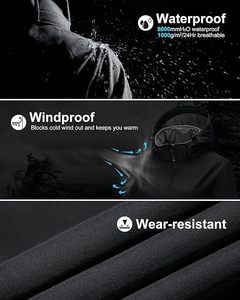 Chaqueta de lluvia Softshell impermeable larga para mujer, capucha transpirable, cortavientos con forro polar, ropa de carreras para automóviles y motocicletas - Product Image 4